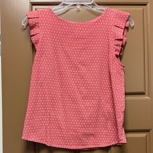 Monteau Pink Ruffled Blouse